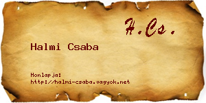 Halmi Csaba névjegykártya
